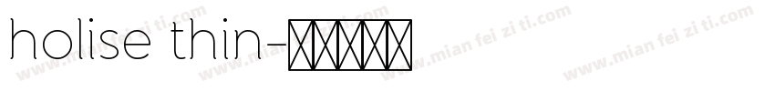holise thin字体转换